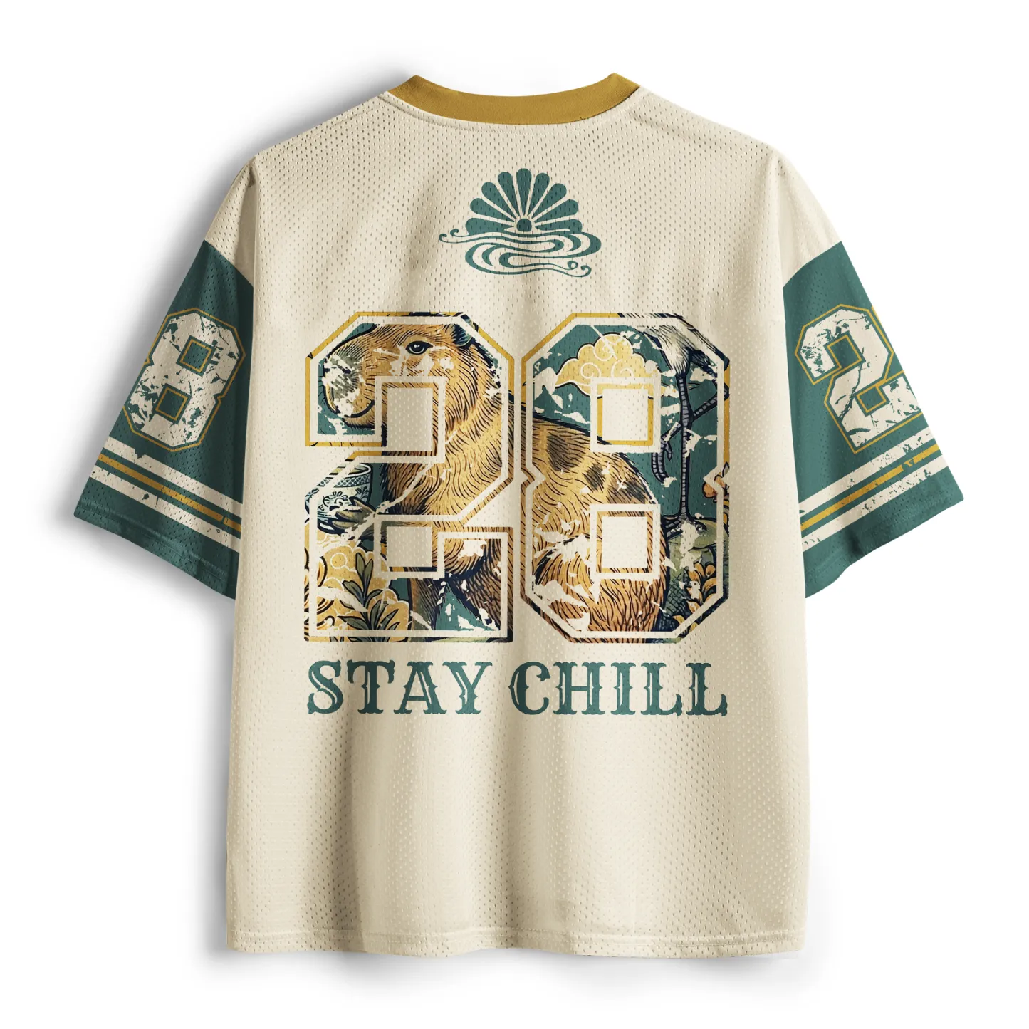 Tokyo-Tiger The Tea-Sipping Capybara Mesh Jersey