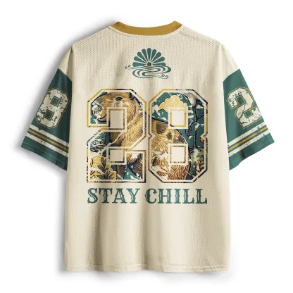 Tokyo-Tiger The Tea-Sipping Capybara Mesh Jersey