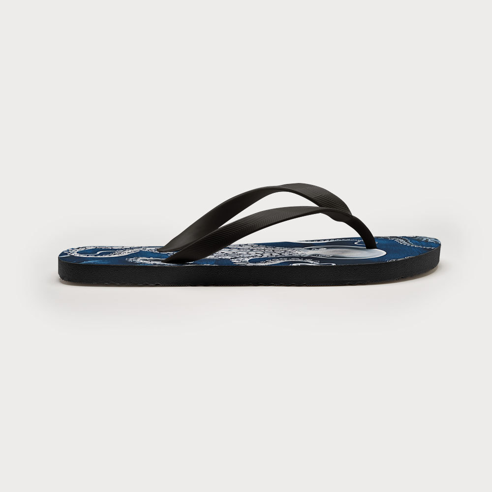 Tokyo-Tiger Deep Sea Octopus Flip Flops