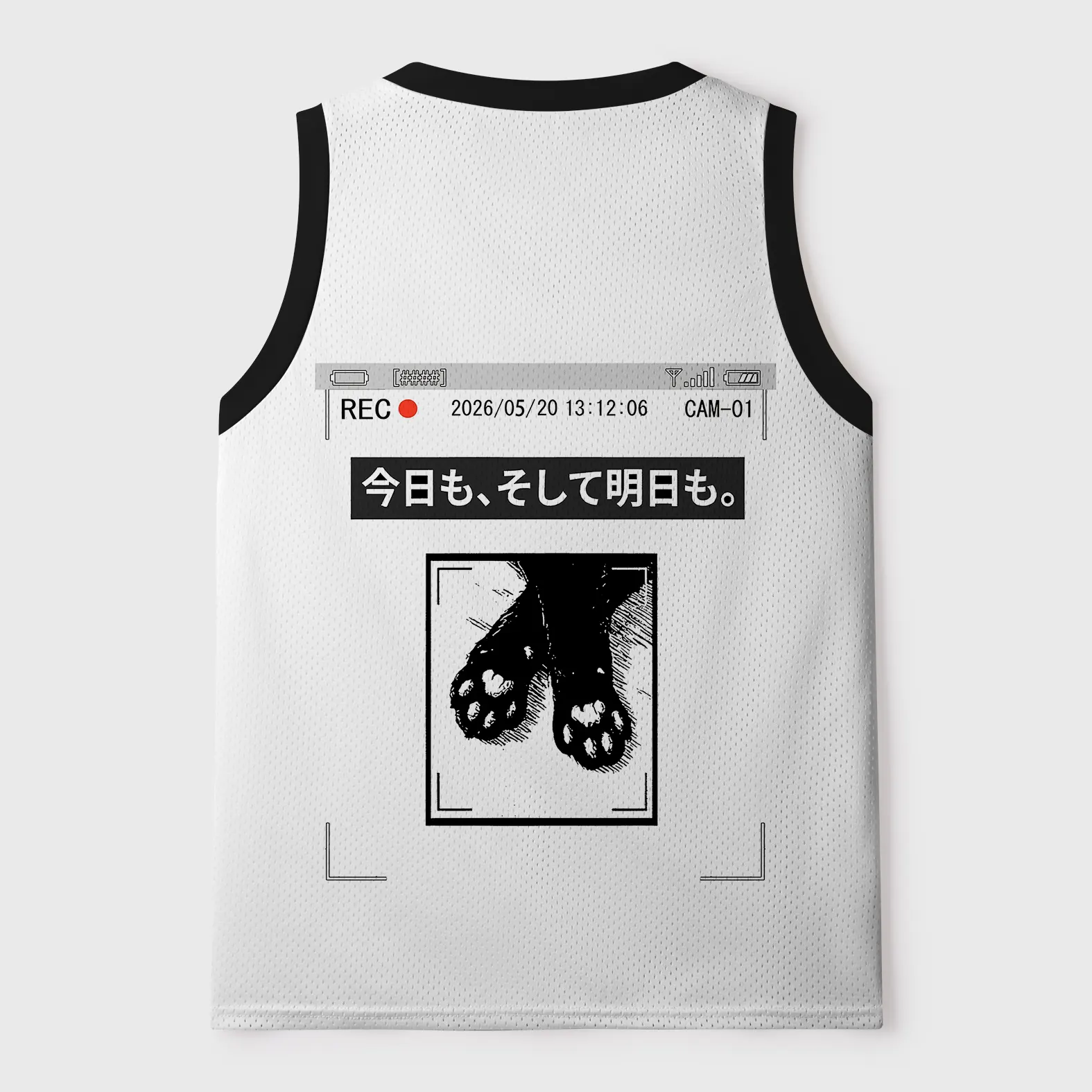 Tokyo-Tiger The Cat Is Watching Today Mesh Tank Top
