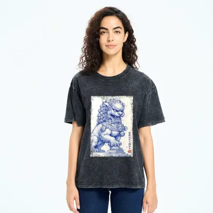 Tokyo-Tiger Ink Painting：Madness Suits You Washed T-Shirt