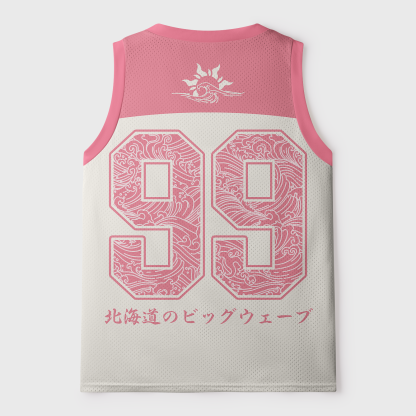 Tokyo-Tiger Sakura Surge-Hokkaido Wave Mesh Tank Top