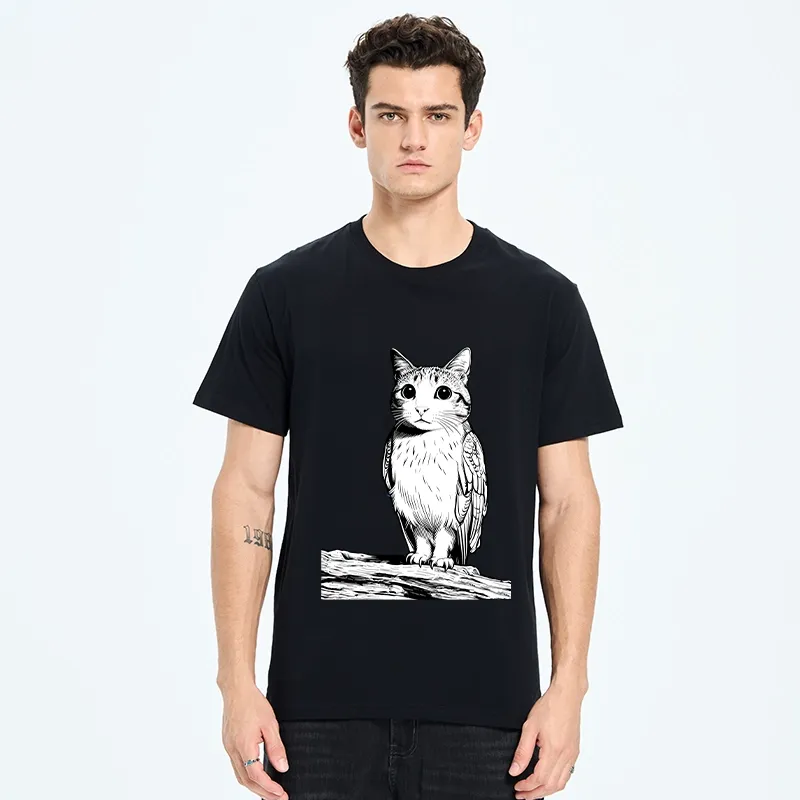Tokyo-Tiger Funny Cat Owl Fusion Art Classic T-Shirt
