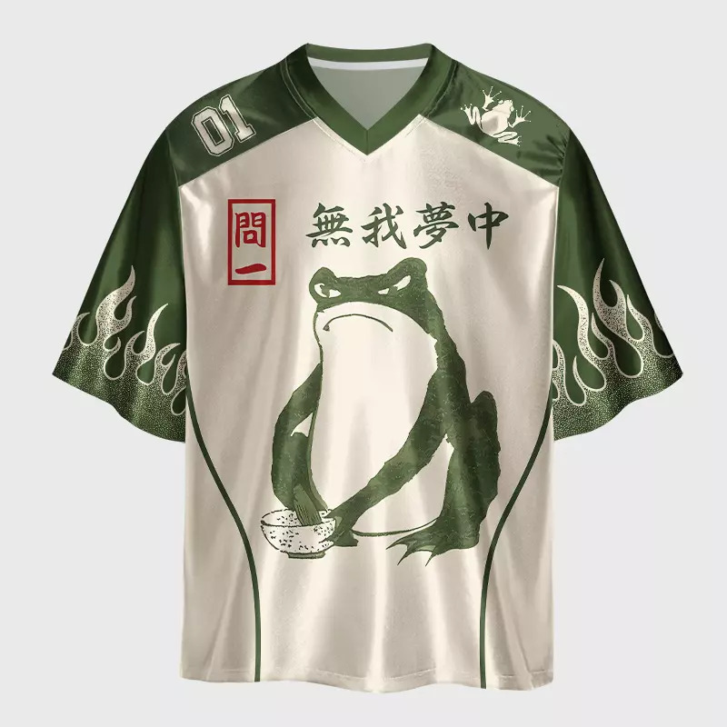 Tokyo-Tiger Mindless Frog Vibe Glossy Oversized Jersey