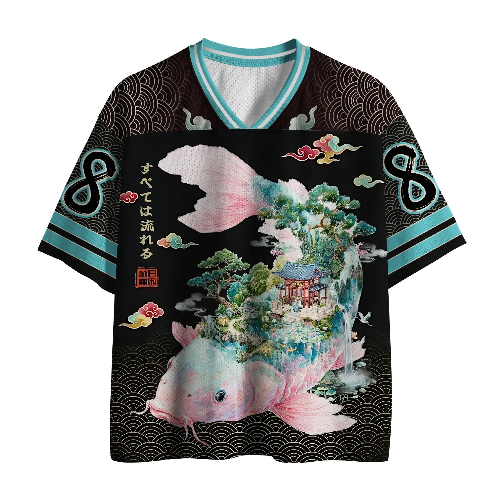 Tokyo-Tiger Journey Of The Flowing Koi Mesh Jersey