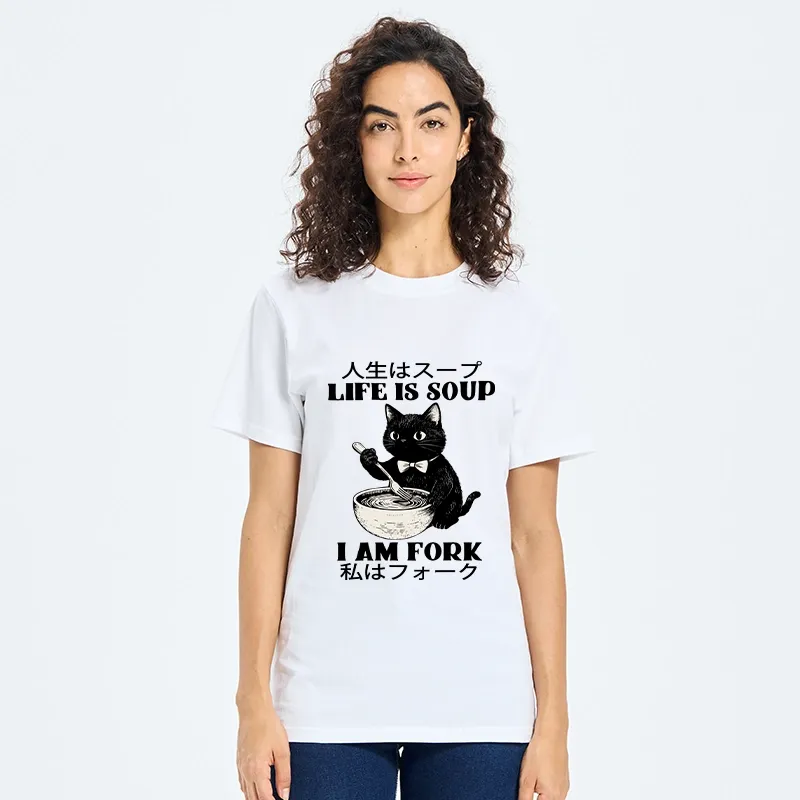 Tokyo-Tiger Life Is Soup Cat Humor Meme Classic T-Shirt
