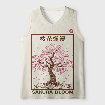 Tokyo-Tiger Sakura Bloom Mesh Tank Top