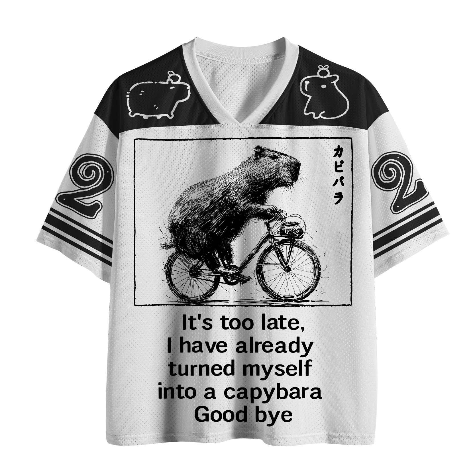 Tokyo-Tiger Funny Capybara Riding A Bicycle Mesh Jersey