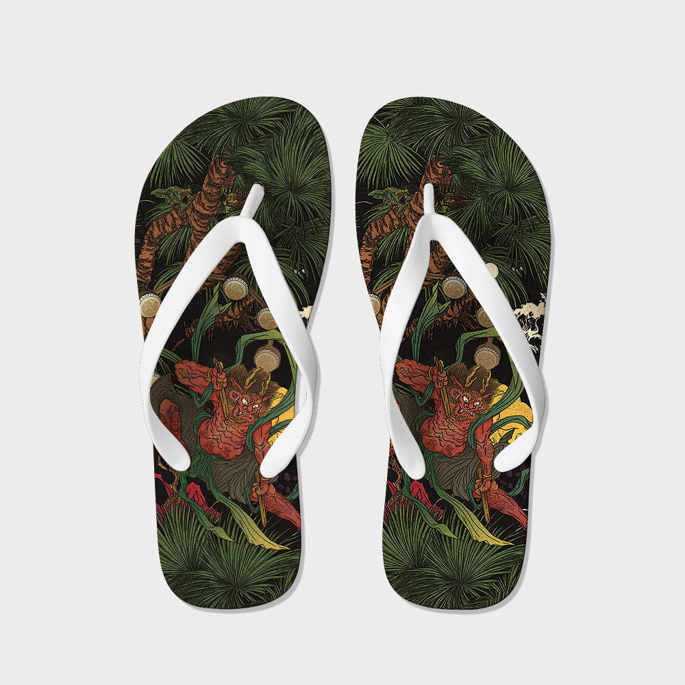 Tokyo-Tiger Japanese Yokai Flip Flops