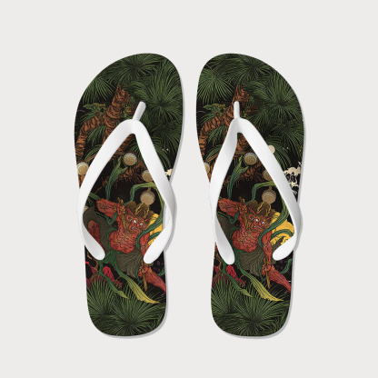 Tokyo-Tiger Japanese Yokai Flip Flops
