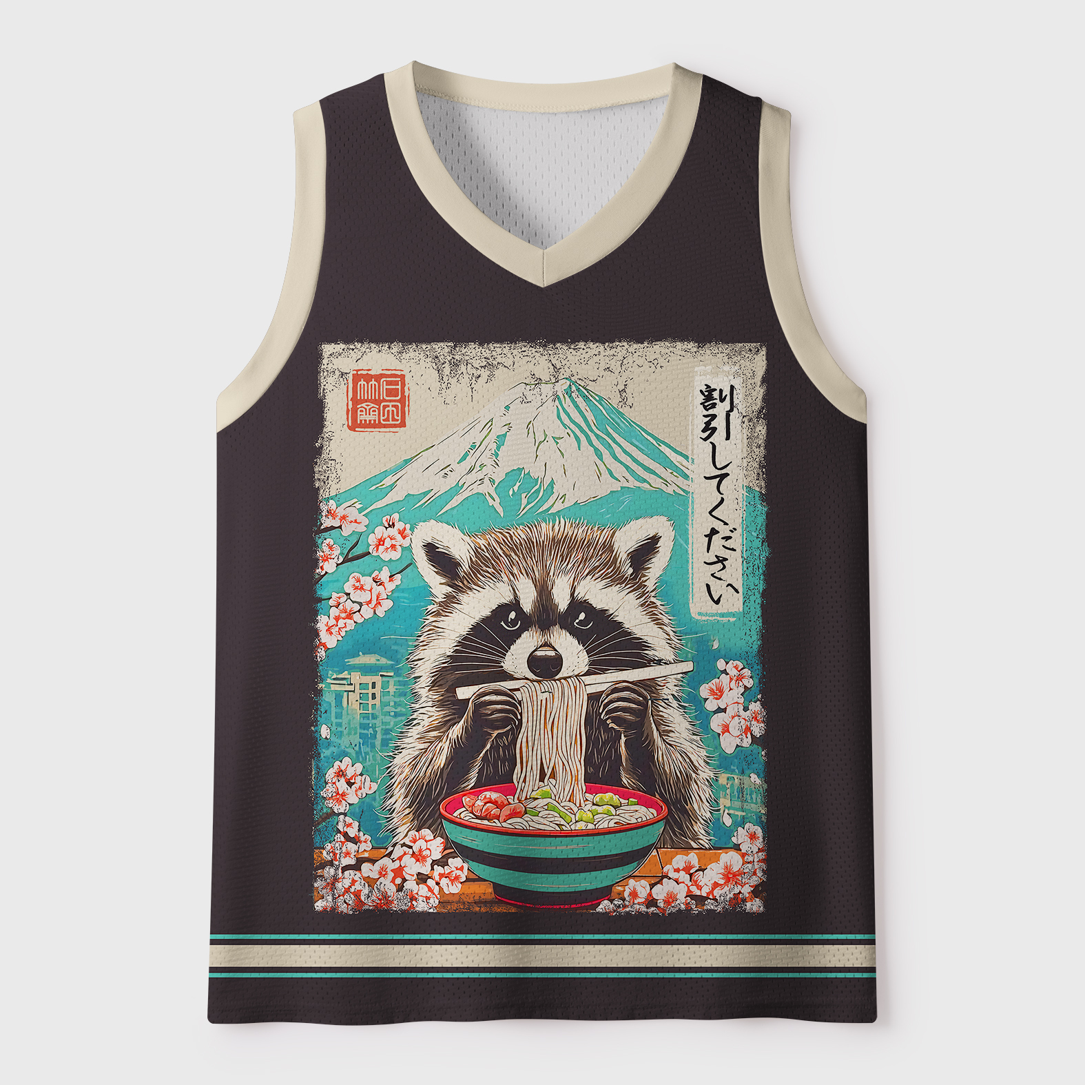 Tokyo-Tiger Please Give Raccoon A Discount Mesh Tank Top
