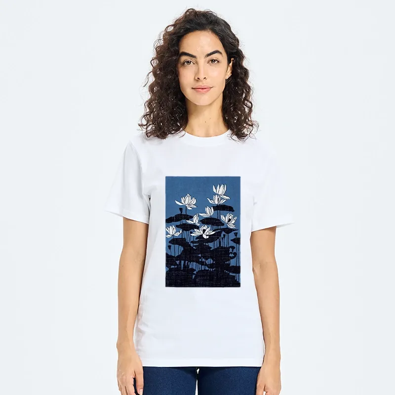 Tokyo-Tiger Blue Lotus Japanese Art Classic T-Shirt