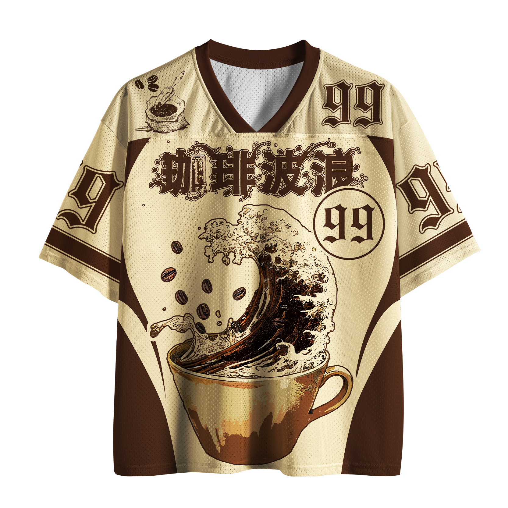 Tokyo-Tiger The Great Caffeine Wave Mesh Jersey