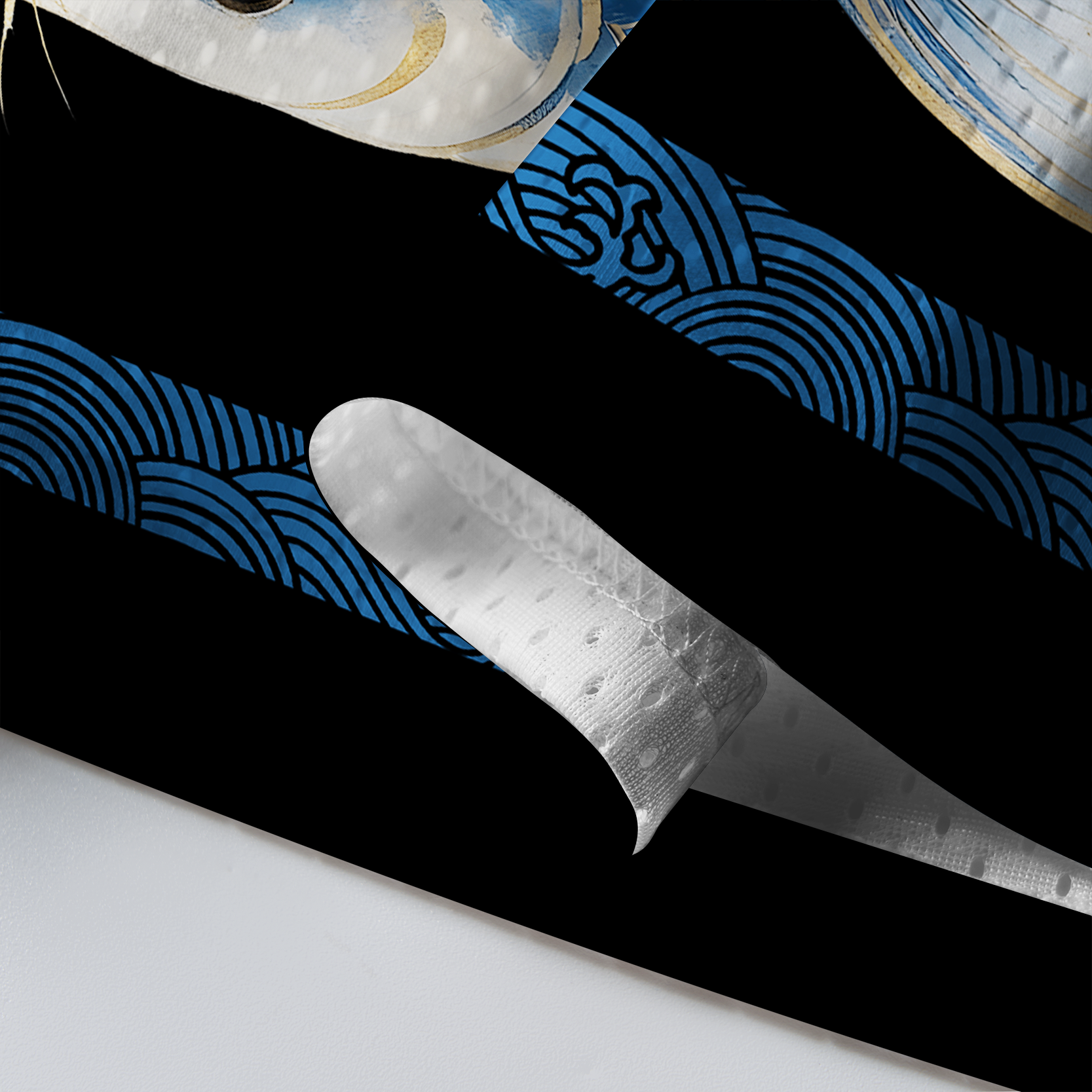 Tokyo-Tiger Azure Flow: The Eternal Koi Mesh Jersey