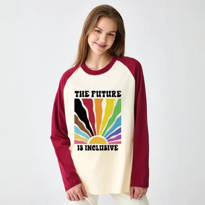 Tokyo-Tiger Pride Future Is Inclusive Raglan Long Sleeve T-shirt