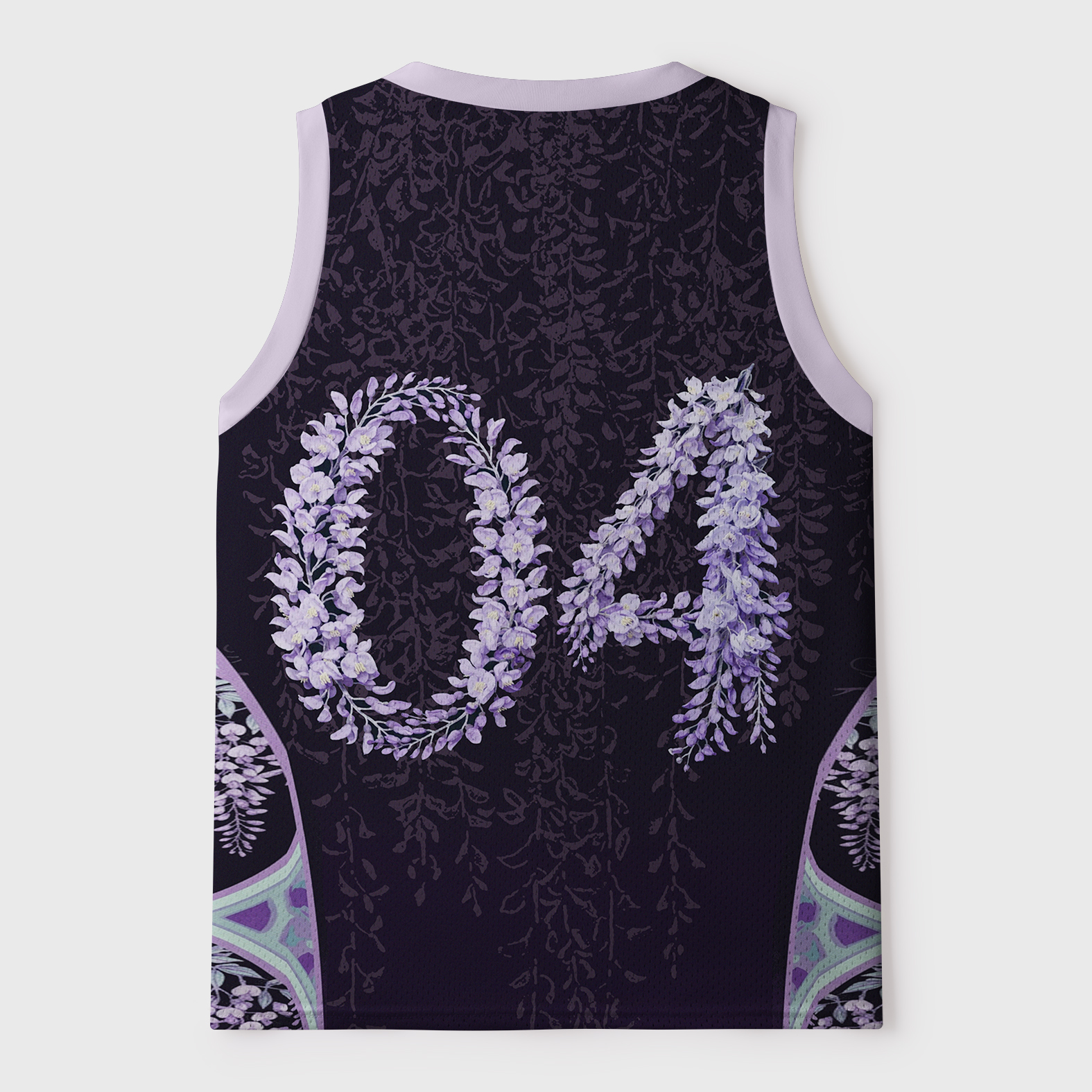 Tokyo-Tiger Wisteria Jpanese Flowers Mesh Tank Top