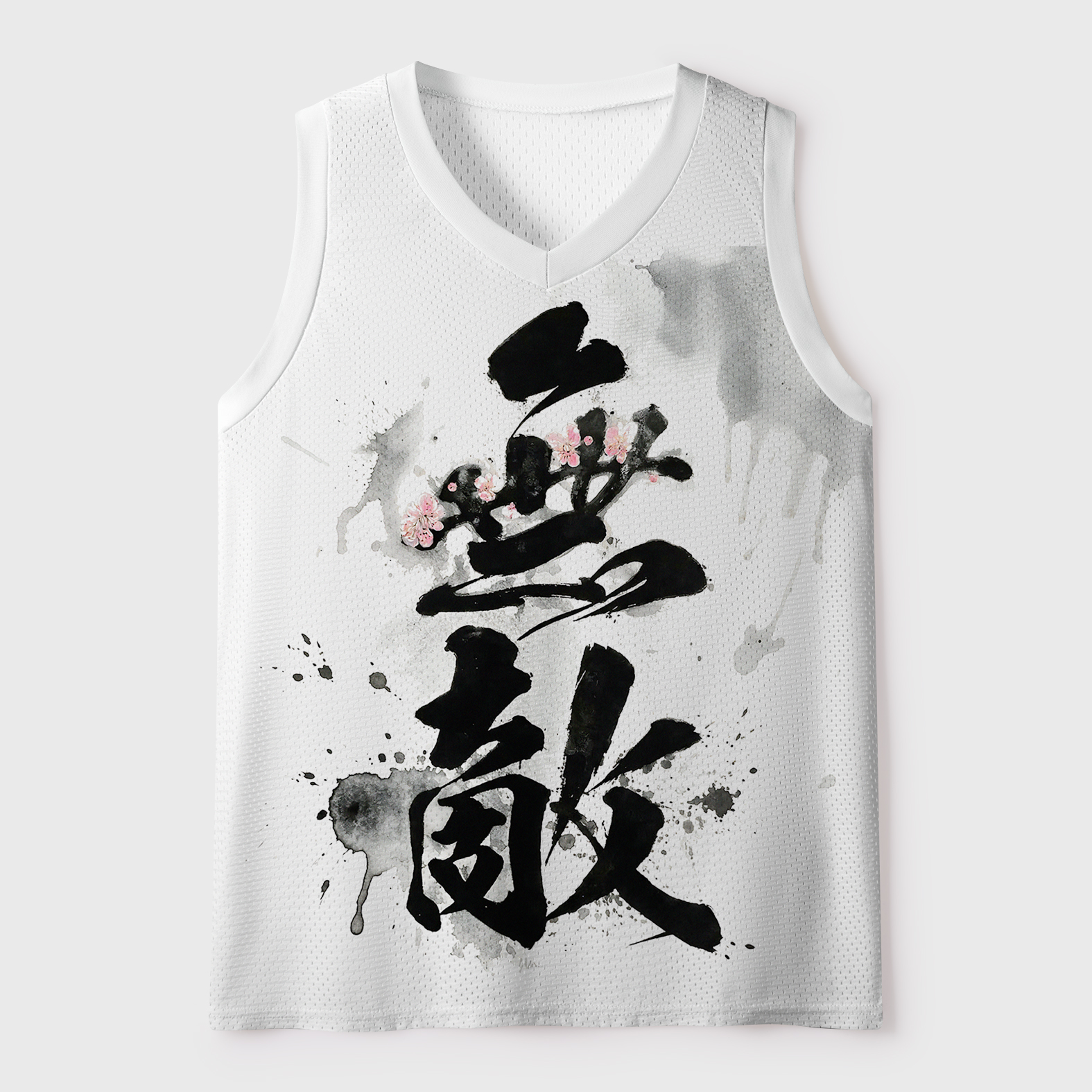 Tokyo-Tiger Invincible Japanese Kanji Mesh Tank Top