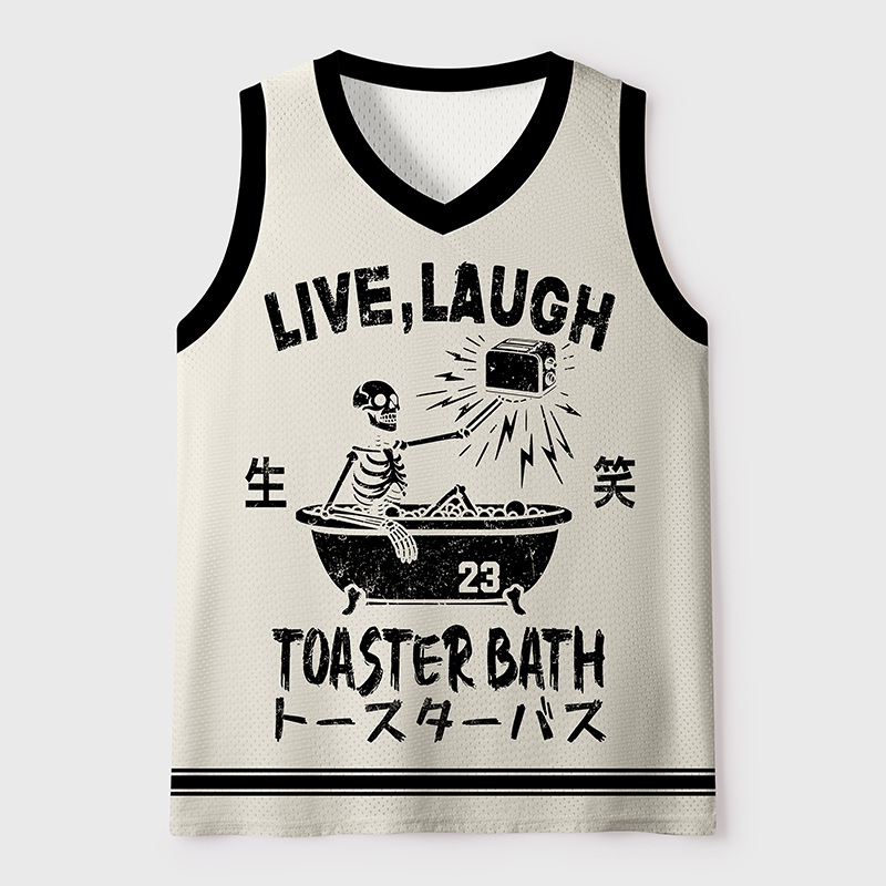 Tokyo-Tiger Funny Electric Shock Skeleton Mesh Tank Top