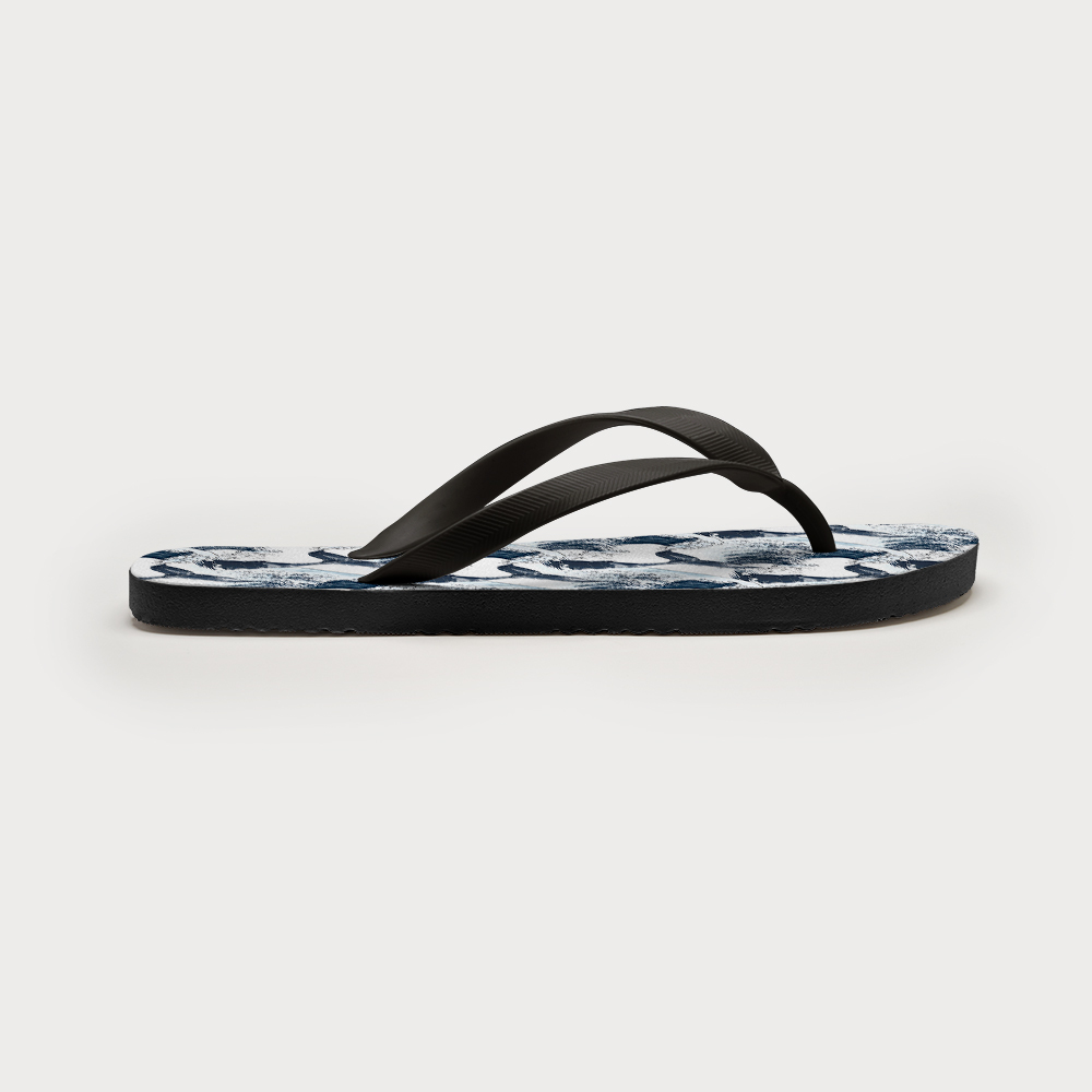 Tokyo-Tiger Whale Tail Wave Art Flip Flops