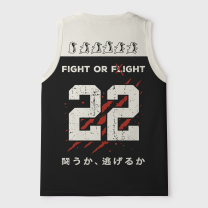 Tokyo-Tiger Funny Fight Or Flight Mesh Tank Top