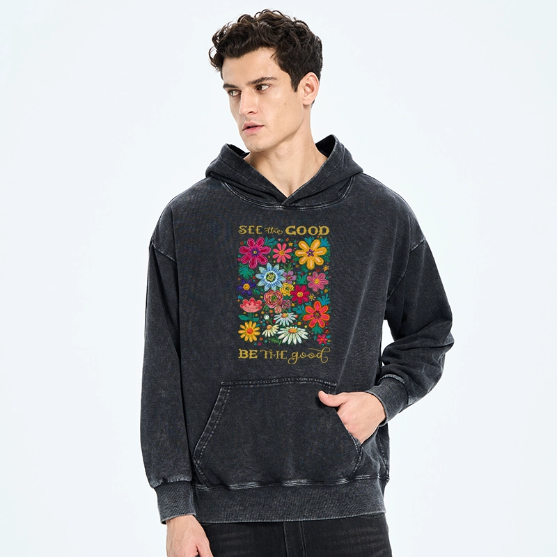 Tokyo-Tiger Flower：See The Good Be The Good Washed Hoodie