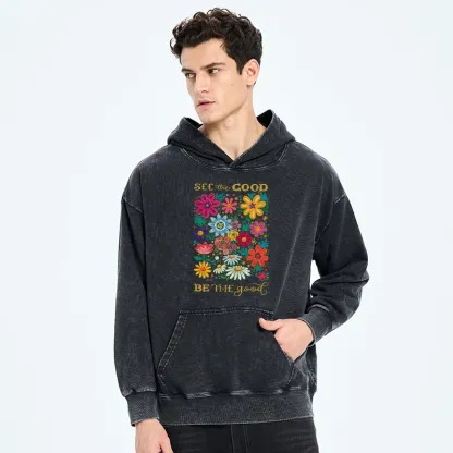 Tokyo-Tiger Flower：See The Good Be The Good Washed Hoodie
