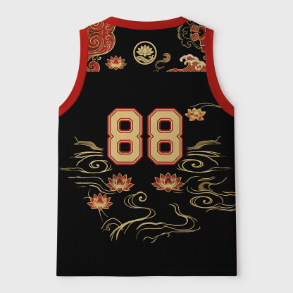 Tokyo-Tiger Elegant Koi Fish Watercolor Art Mesh Tank Top