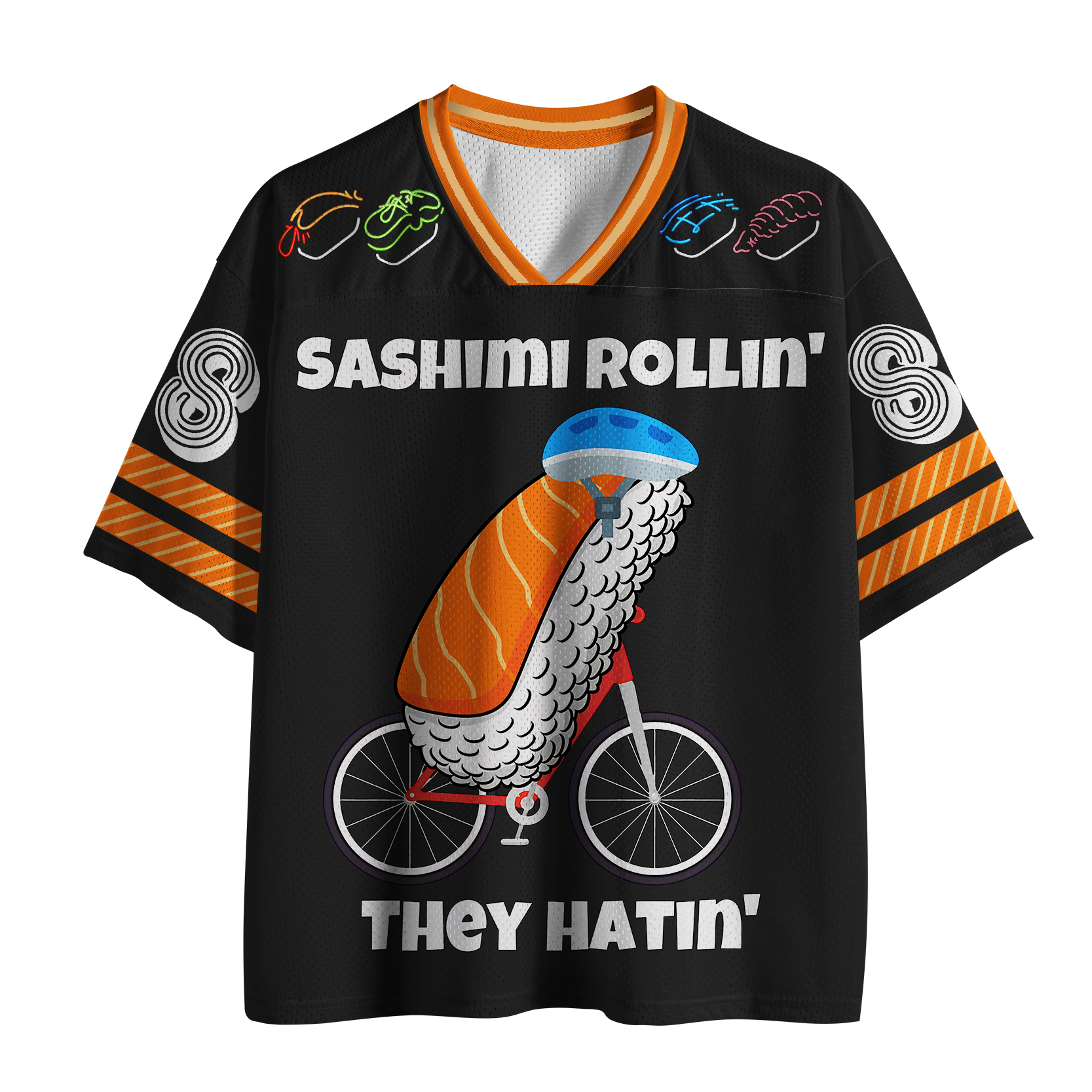 Tokyo-Tiger Sashimi Rollin' They Hatin' Mesh Jersey