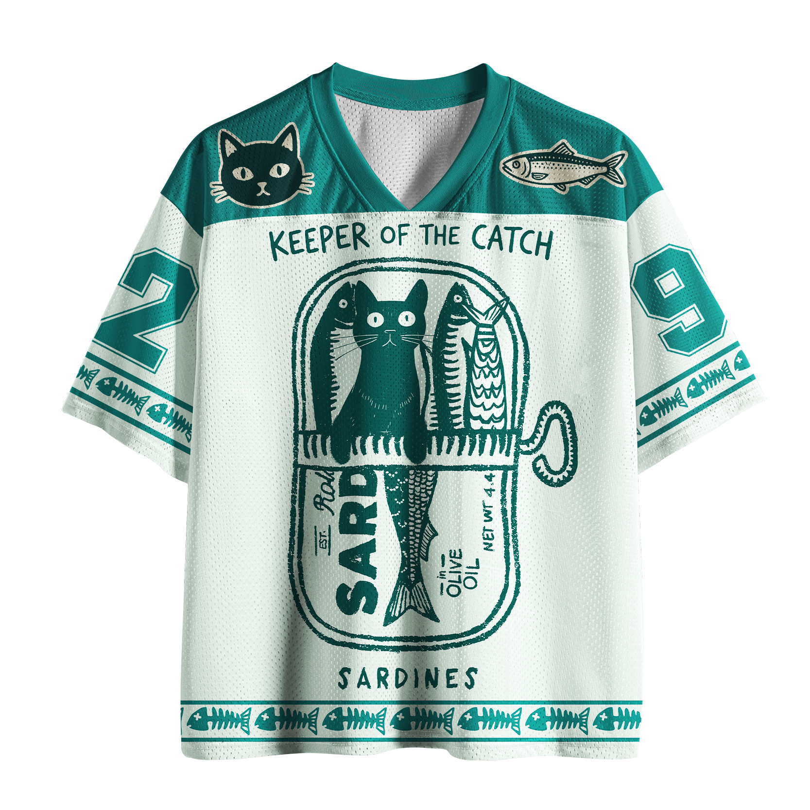 Tokyo-Tiger Cat in a Can Mesh Jersey