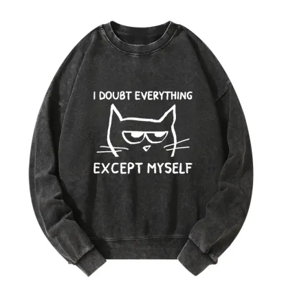 Tokyo-Tiger Confident Kitten Washed Sweatshirt