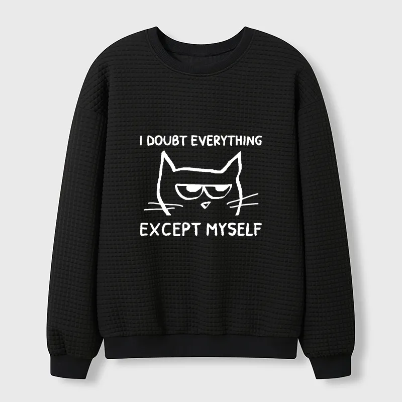 Tokyo-Tiger Confident Kitten Waffle Sweatshirt