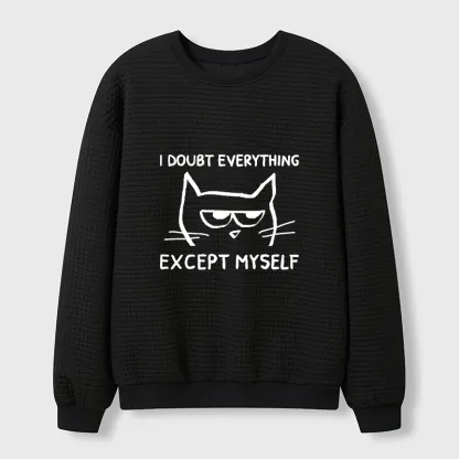 Tokyo-Tiger Confident Kitten Waffle Sweatshirt