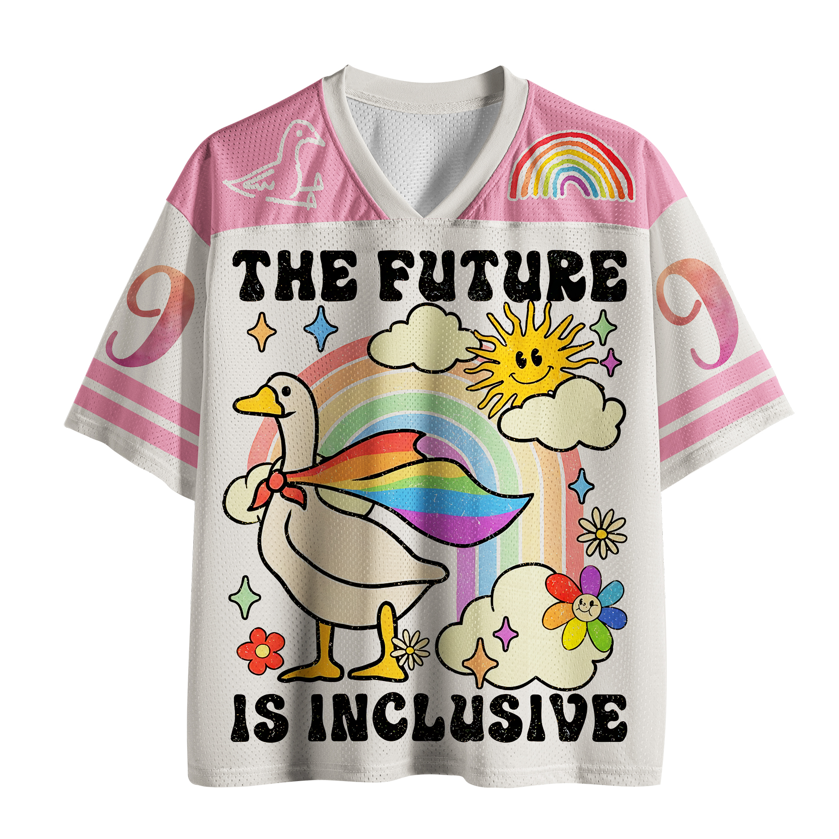 Tokyo-Tiger Rainbow Goose Future Love And Hope Mesh Jersey