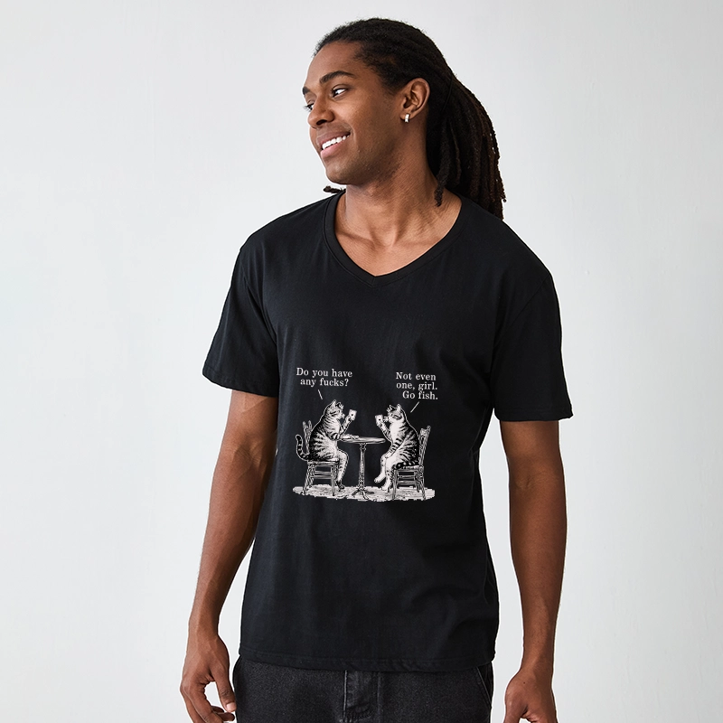 Tokyo-Tiger Cat Poker Night V-Neck Classic T-Shirt