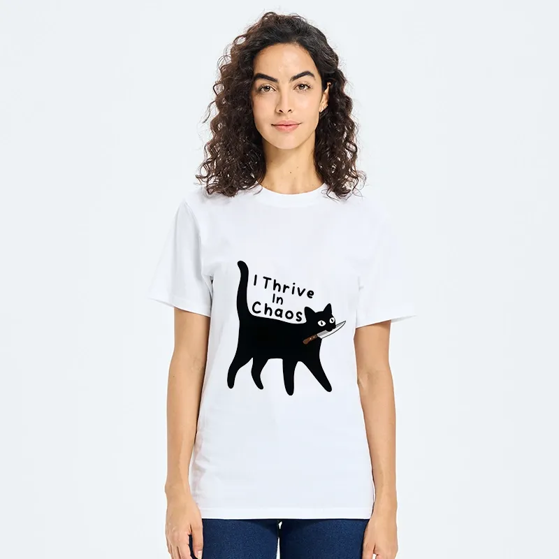 Tokyo-Tiger Chaotic Black Cat With Knife Classic T-Shirt