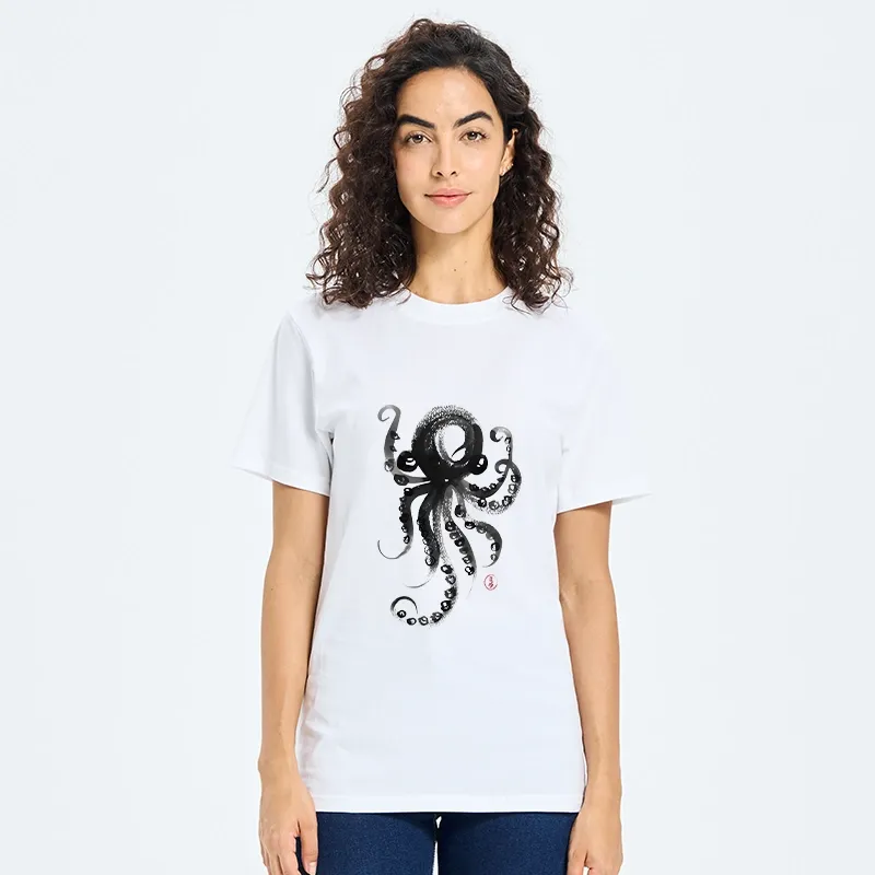Tokyo-Tiger Japanese Ink Octopus Art Classic T-Shirt