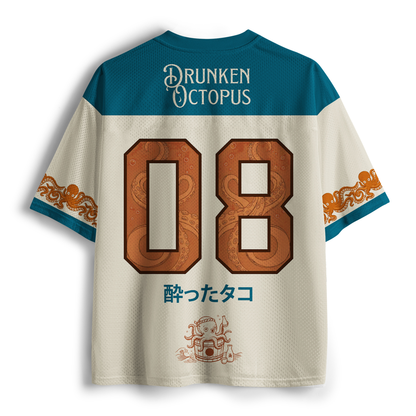 Tokyo-Tiger Vintage Drunken Octopus Japan Mesh Jersey