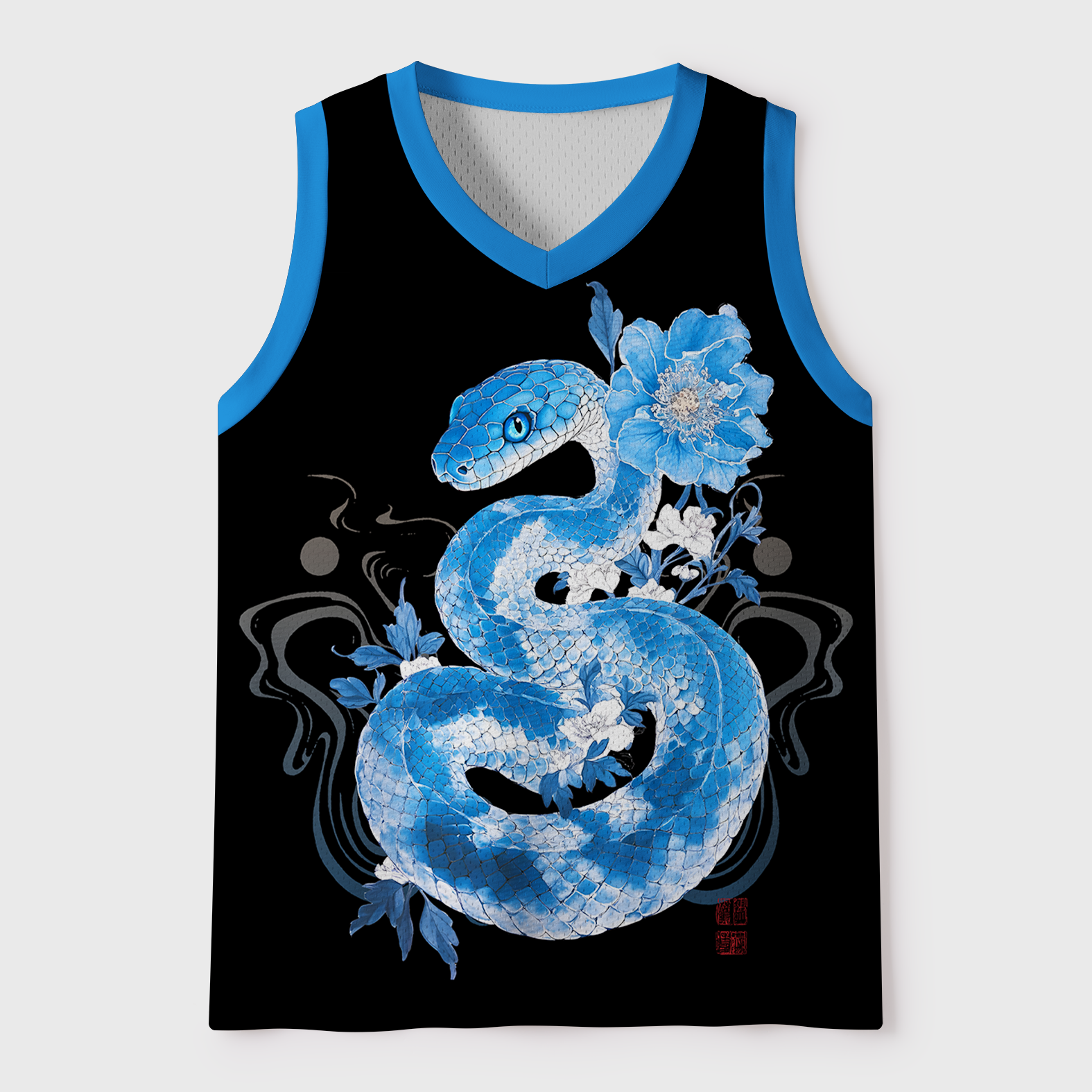 Tokyo-Tiger Ice Viper&Bloom Mesh Tank Top