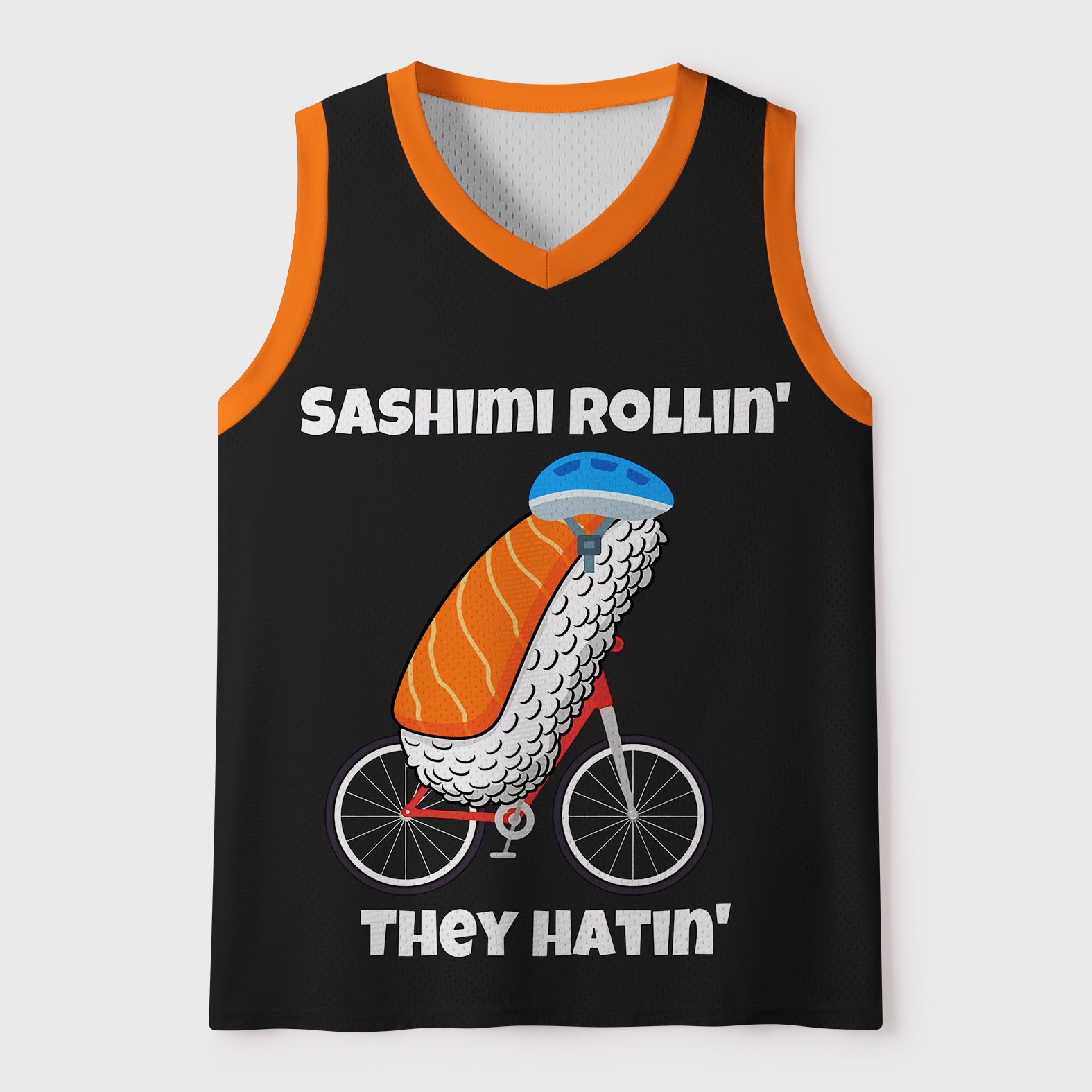 Tokyo-Tiger Sashimi Rollin' They Hatin' Mesh Tank Top