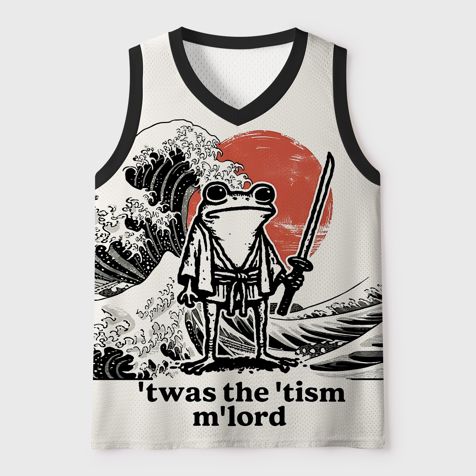 Tokyo-Tiger Focused Samurai Frog Mesh Tank Top