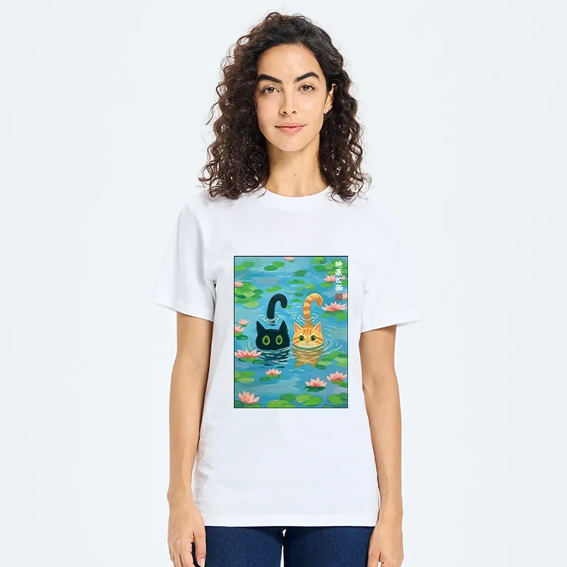Tokyo-Tiger Cats In The Lotus Pond Classic T-Shirt