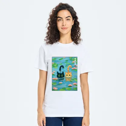 Tokyo-Tiger Cats In The Lotus Pond Classic T-Shirt