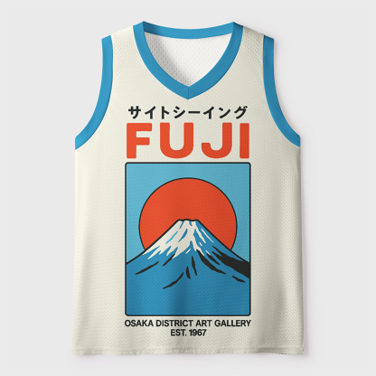 Tokyo-Tiger Mount Fuji Mesh Tank Top