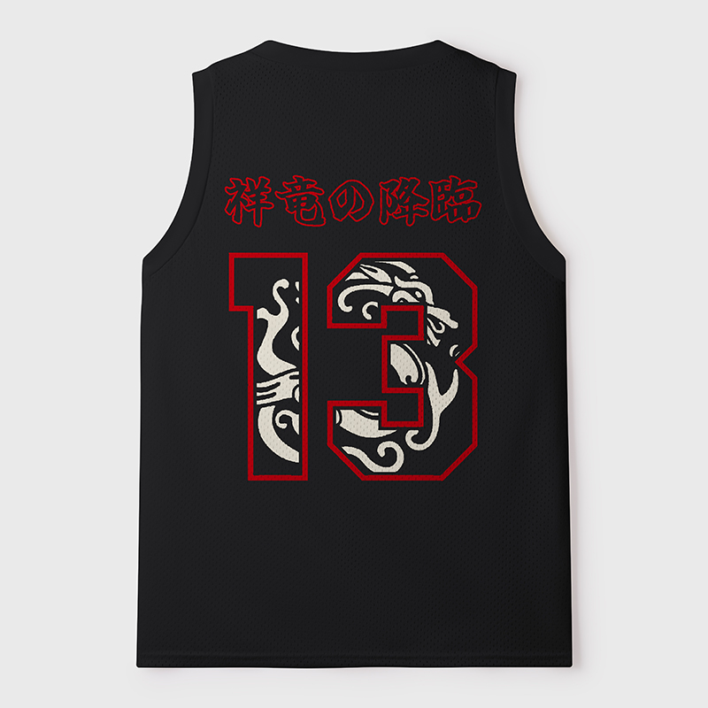Tokyo-Tiger Auspicious Dragon Mesh Tank Top
