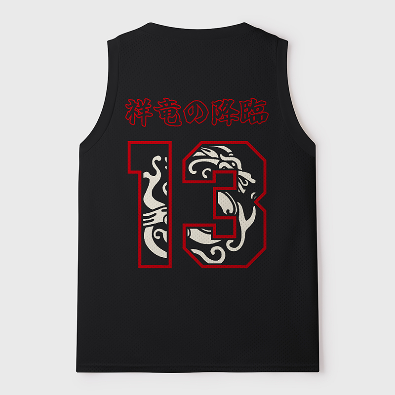 Tokyo-Tiger Auspicious Dragon Mesh Tank Top