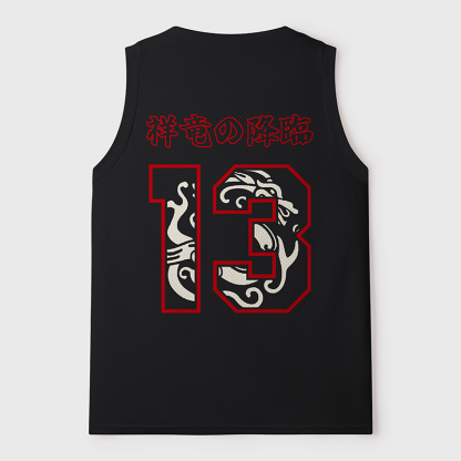 Tokyo-Tiger Auspicious Dragon Mesh Tank Top