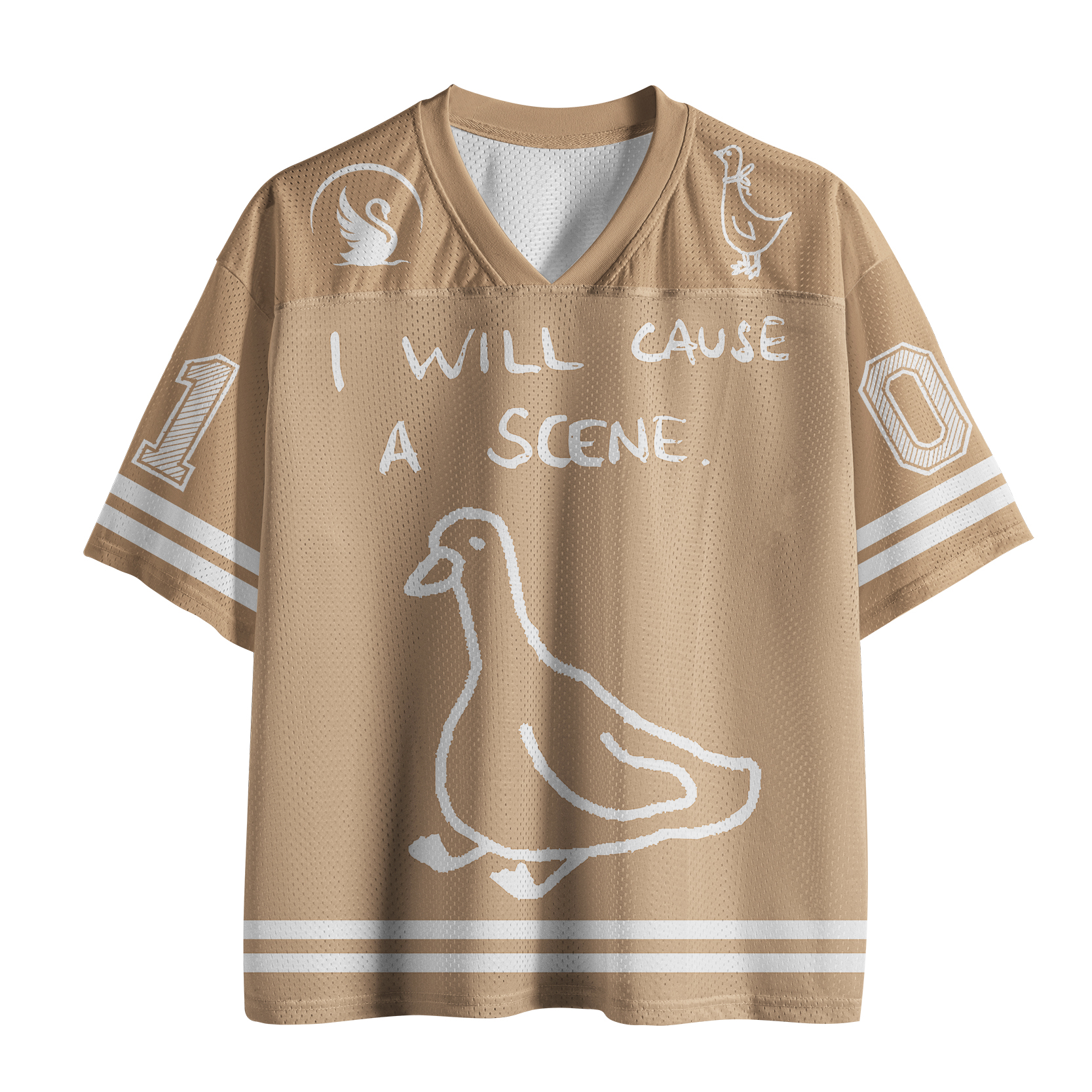 Tokyo-Tiger Funny Stupid Goose Retro Style Mesh Jersey