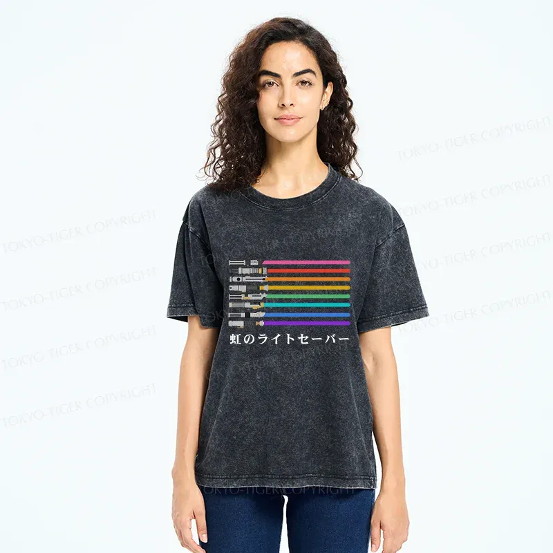 Tokyo-Tiger Rainbow Weapons Washed T-Shirt