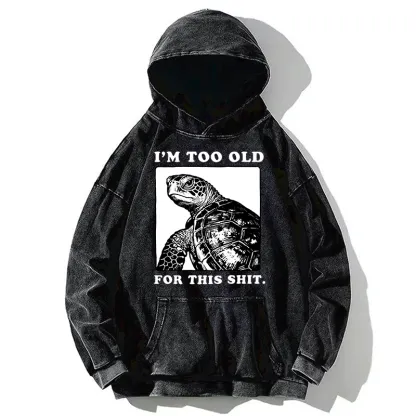 Tokyo-Tiger Turtle I Quit Meme Energy Washed Hoodie