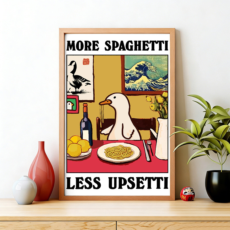 Tokyo-Tiger More Spaghetti Less Upsetti Goose Wall Art Poster Sale